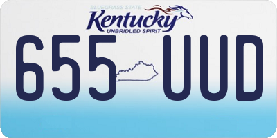 KY license plate 655UUD