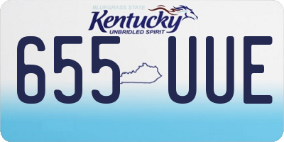 KY license plate 655UUE