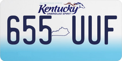 KY license plate 655UUF