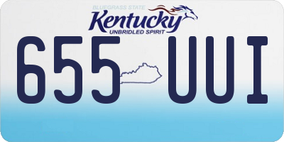 KY license plate 655UUI
