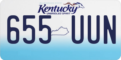 KY license plate 655UUN