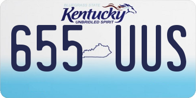 KY license plate 655UUS