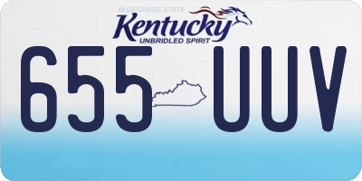 KY license plate 655UUV