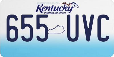 KY license plate 655UVC