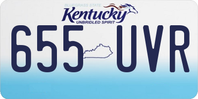 KY license plate 655UVR