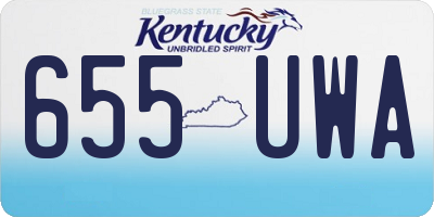KY license plate 655UWA