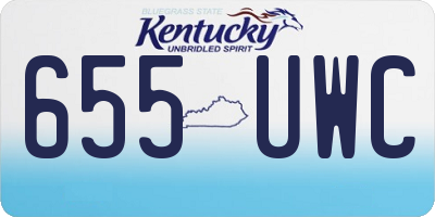 KY license plate 655UWC