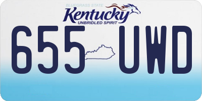 KY license plate 655UWD