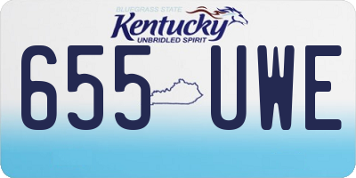KY license plate 655UWE