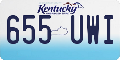 KY license plate 655UWI