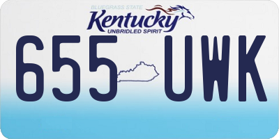 KY license plate 655UWK