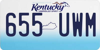 KY license plate 655UWM
