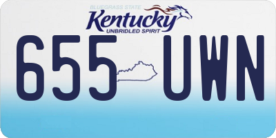 KY license plate 655UWN