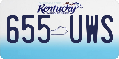 KY license plate 655UWS