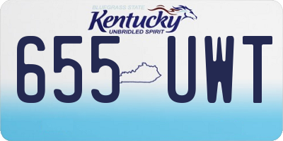 KY license plate 655UWT