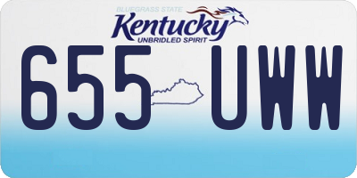 KY license plate 655UWW