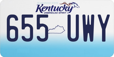 KY license plate 655UWY