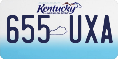 KY license plate 655UXA