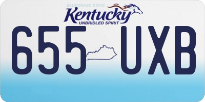 KY license plate 655UXB