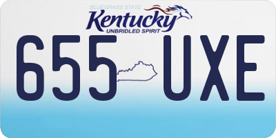 KY license plate 655UXE