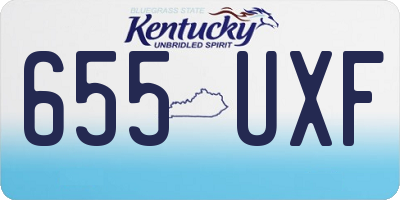KY license plate 655UXF