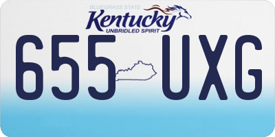 KY license plate 655UXG