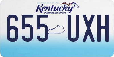 KY license plate 655UXH
