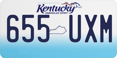 KY license plate 655UXM