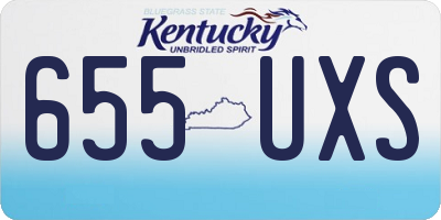KY license plate 655UXS