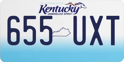 KY license plate 655UXT