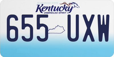 KY license plate 655UXW