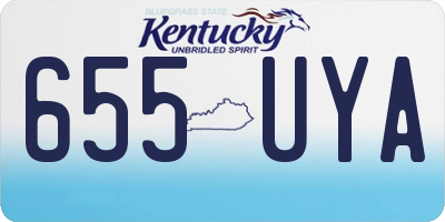 KY license plate 655UYA