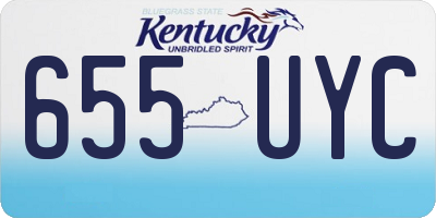 KY license plate 655UYC
