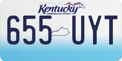 KY license plate 655UYT