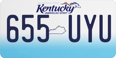 KY license plate 655UYU