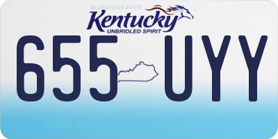 KY license plate 655UYY