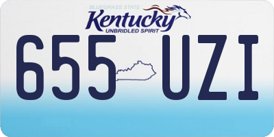 KY license plate 655UZI