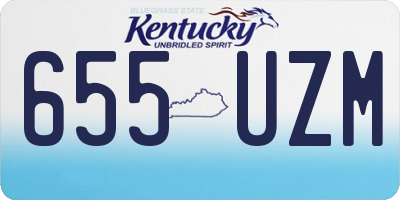KY license plate 655UZM