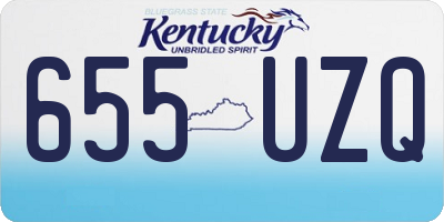 KY license plate 655UZQ