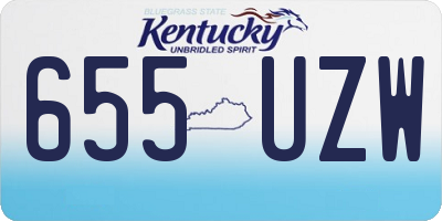KY license plate 655UZW