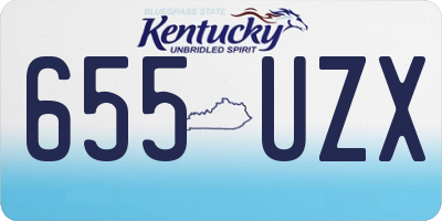 KY license plate 655UZX
