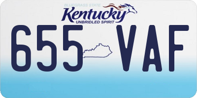 KY license plate 655VAF