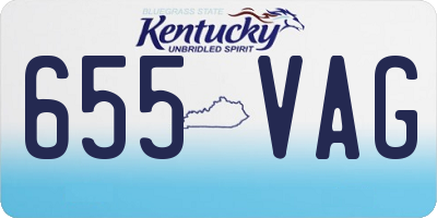KY license plate 655VAG