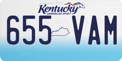 KY license plate 655VAM