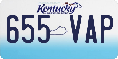 KY license plate 655VAP