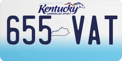 KY license plate 655VAT