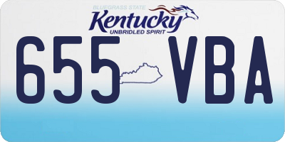 KY license plate 655VBA