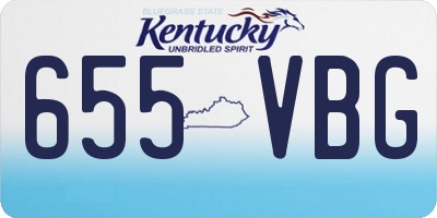KY license plate 655VBG