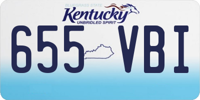 KY license plate 655VBI