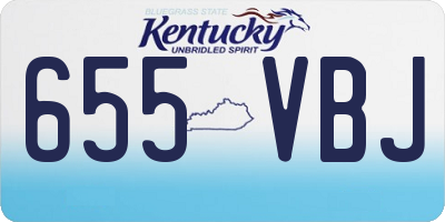 KY license plate 655VBJ